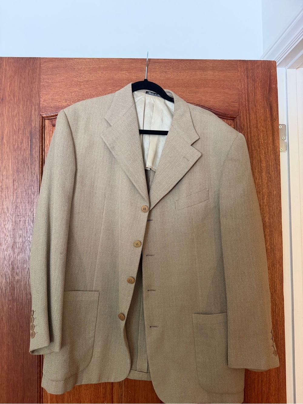 Vintage Calvin Klein Tan Notch-Lapel Sport Coat